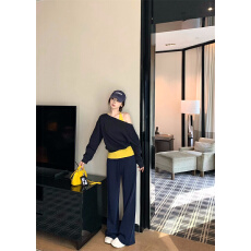 批发实拍实价  美式气质休闲纯色卫衣上衣裤子<b class='q'>套装</b>