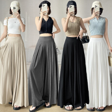 批发实拍2026夏季新款棉麻显瘦着肚子<b class='q'>阔腿裤</b>休闲长裤女生