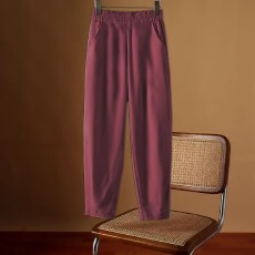 批发纯亚麻阔腿裤女2026年夏季直筒休闲长裤时尚百搭宽松薄款棉...