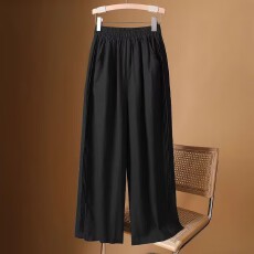 批发高端棉麻裤子女2026春夏季新款薄款宽松大码九分裤高腰休闲小脚裤