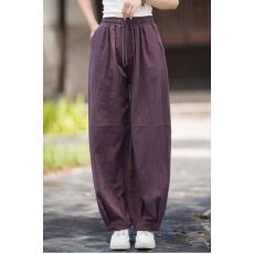 批发新中式棉麻裤子2026新款文艺百搭棉麻<b class='q'>长裤</b>松紧腰春秋款禅意<b class='q'>哈伦</b>裤