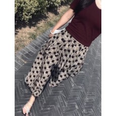 批发复古波点八分<b class='q'>阔腿裤</b>女2026夏季新款高腰显瘦时尚百搭休闲长<b class='q'>裤</b>