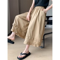 批发日系阔腿裙<b class='q'>裤</b>女2026新款夏款裙<b class='q'>裤</b>二合一宽松高腰显瘦八分休闲<b class='q'>裤</b>子