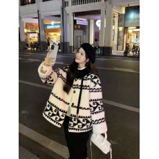 批发实拍 宽松显瘦羊羔毛短外套皮毛一体2024年冬季新款加厚棉衣