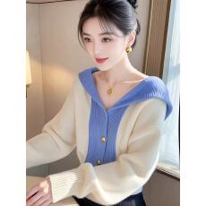 批发白色连帽软糯针织开衫毛衣女装秋季慵懒风<b class='q'>宽松</b>休闲超好看<b class='q'>外套</b>上衣
