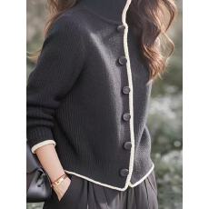 批发毛衣女装秋冬季2025新款<b class='q'>外贸</b><b class='q'>尾</b><b class='q'>单</b>洋气别致独特红色高领针织开衫女