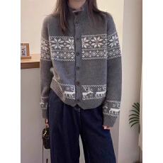 批发针织开衫<b class='q'>外套</b>女士春秋冬2026新款高级感外搭宽松显瘦外穿毛衣上衣