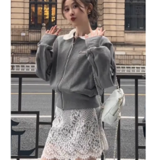 批发法式学院风娃娃领卫衣开衫女春秋显瘦百搭外套蕾丝时尚裤裙两件套