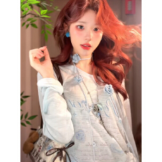 批发慵懒风甜美宽松长袖T恤女<b class='q'>韩版</b>设计感抽绳防晒罩衫上衣