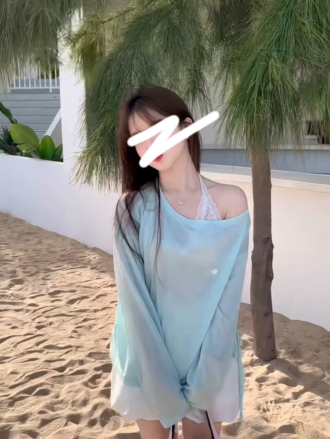 여름 켜기 새로운 얇고 가벼운 긴팔 차가운 센스 라이 경기 서울 박하 녹색 티셔츠 블라우스 여성 꽃밭 바지 투피스 세트