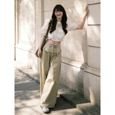 批发2026新款早春独特设计感短袖衬衫上衣<b class='q'>女装</b>初夏绝美休闲裤<b class='q'>套装</b>穿搭