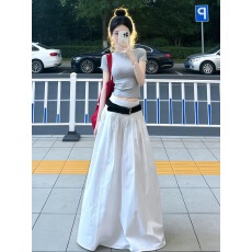 批发2026新款韩系高级感穿搭套装裙子夏季气质上衣高腰半身长裙两件套