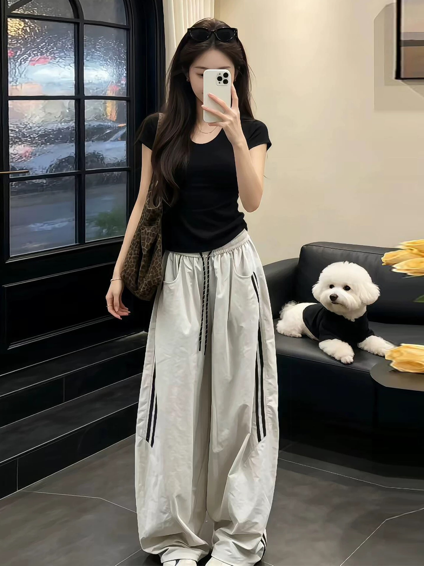 자이언트 잘 생긴 슈퍼 화재 연령 감소 ootd 착용 가져 가라. 전체 집합 2026 새로운 여성 초기 여름 캐주얼 운동 투피스 슈트