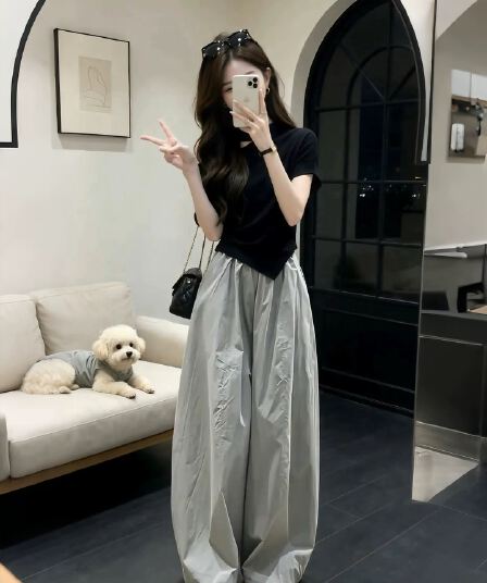 한 부서 전체 집합 ootd 착용 가져 가라. 드레스 아이들 여름 2026 새로운 셔츠 반신 롱 스커트 투피스 슈트