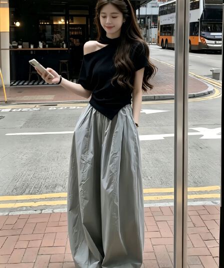 한 부서 전체 집합 ootd 착용 가져 가라. 드레스 아이들 여름 2026 새로운 셔츠 반신 롱 스커트 투피스 슈트