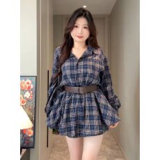 批发<b class='q'>大码</b>胖mm2026春季韩系格子衬衫女套装时尚洋气减龄显瘦遮肉两件套
