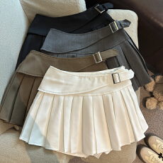 批发实拍 2026春夏欧美风辣妹性感学院风高腰a字显瘦包臀百褶短裙女