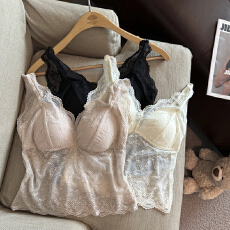 批发实拍 2026春夏蕾丝叠穿内搭小宝贝纯欲天花板<b class='q'>背心</b>带胸垫小吊带