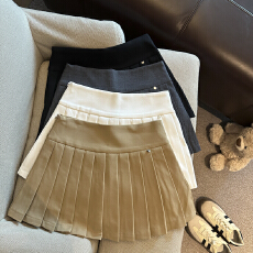 批发实拍 2026春<b class='q'>夏</b>新款ins风学院风百褶半身裙女高腰A字短裙百搭显瘦
