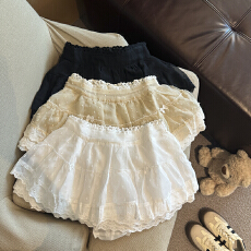 批发实拍 2026春季新款蕾丝花边<b class='q'>半身</b>裙女蝴蝶结蓬蓬<b class='q'>短裙</b>蛋糕裙防走光