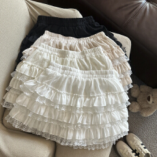 批发实拍白色芭蕾风蕾丝花边<b class='q'>半身</b>裙女2026春夏新款减龄超仙多层蛋糕裙
