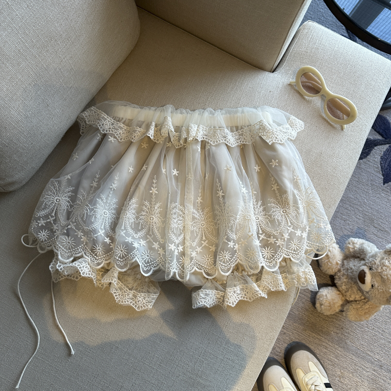 실사 프랑스식 레트로 레이스 레이스 반신 스커트 여성 2026 여름 섹션 하이웨이스트 한 마디 케이크 드레스 퍼프 미니 스커트