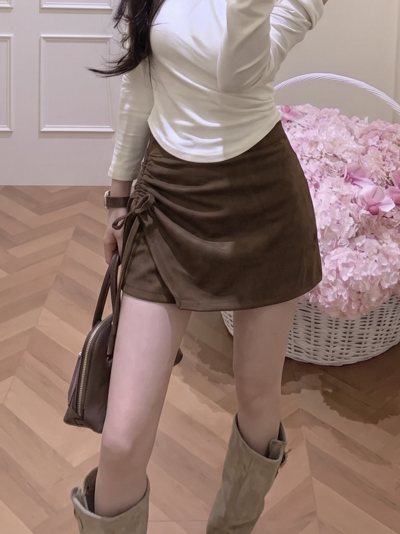 BY34538# 秋冬褶皱抽绳...