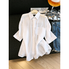 批发2026夏新款温柔法式短袖衬衫女减龄港味复古chic独特气质上衣