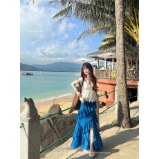 批发烟熏桃桃Embertia法式蕾丝拼接设计感小飞袖高级感<b class='q'>娃娃</b>衫小上衣