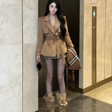 批发新品气质西装网红时尚短款时尚套装252125