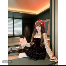 批发瑞茜·威瑟斯 酒心可可 甜妹公主风原创设计时尚套装<b class='q'>连衣裙</b> R8532Y