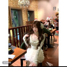 批发瑞茜·威瑟斯 雪国千金 纯欲风小众设计显瘦时尚套装连衣裙 R8507Y