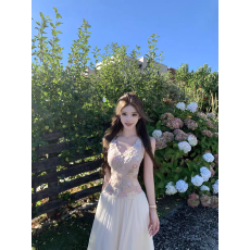 批发04/08 【莫奈花园】手工定制花朵仙女裙吊带上衣