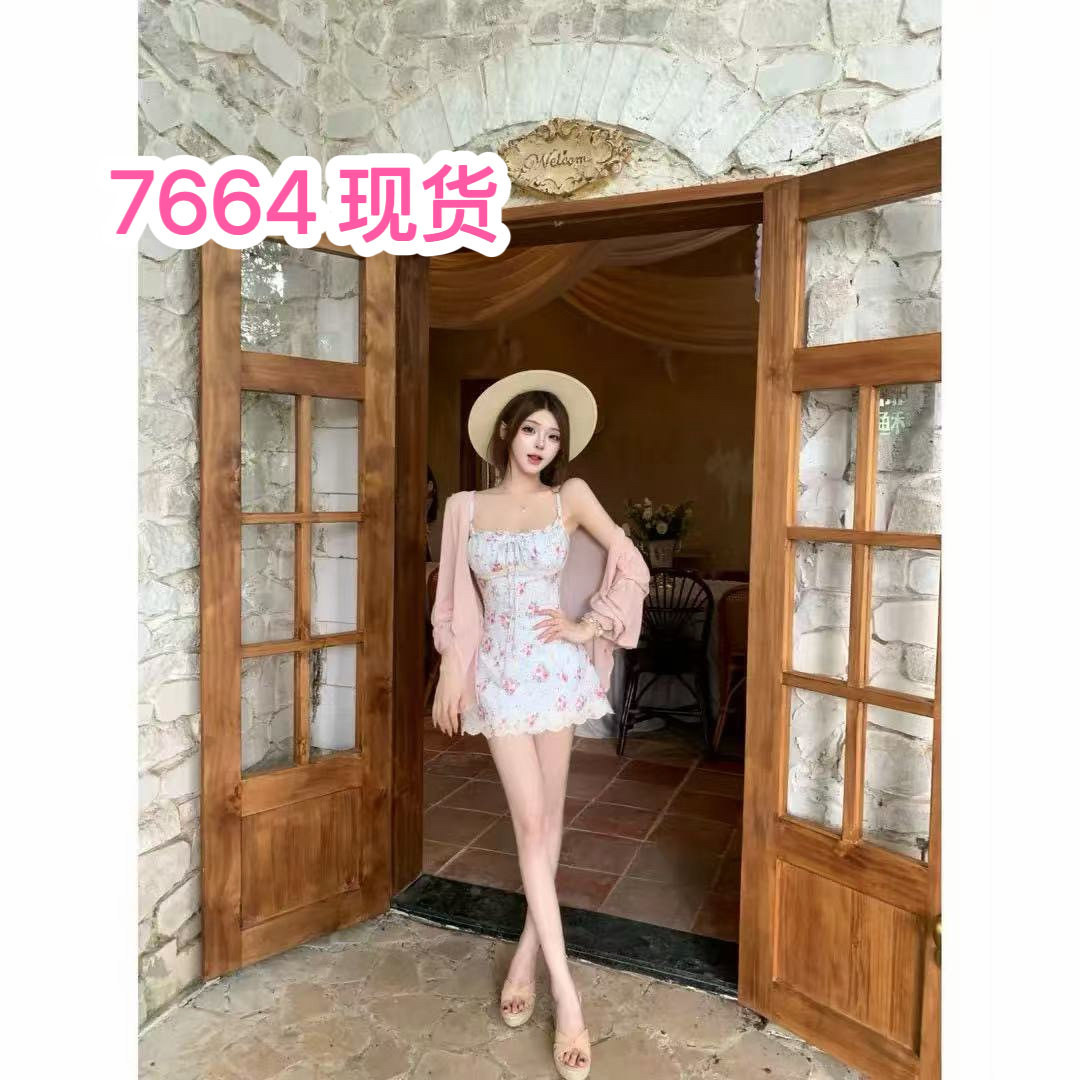 루이 茜 웨이 Sher S 반도 연애 편지 여름 달콤함 오리지널 작은 대중 디자인 오픈 가디건 드레스 r66656h