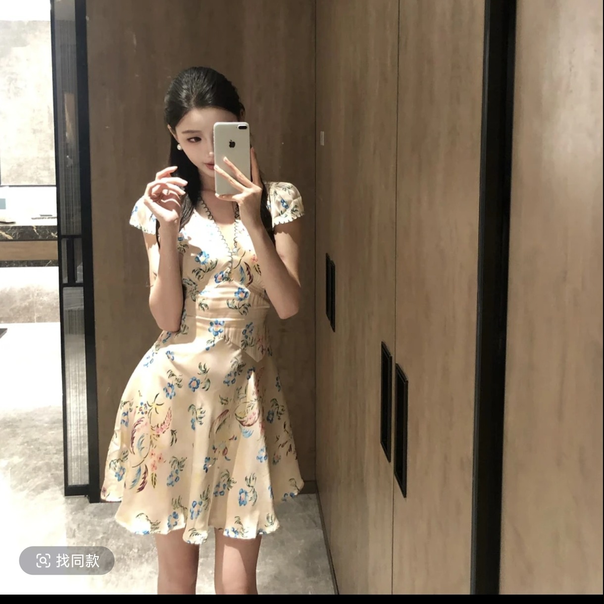 봄날 사역 따뜻한 꽃 시리아 언어 프랑스식 순수한 욕망 바람 허리 수축 꽃무늬 드레스 01827