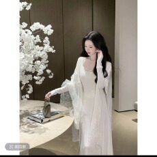 批发SYQIA 白露为霜 立体花钉珠长袖针织<b class='q'>连衣裙</b>DYCC-207608805