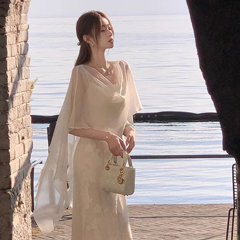 밖으로 대 물품 둘 착용 쉬폰 태양 보호 셔츠 숄 부드러운 품격 블라우스 여성 여름 오픈 가디건 마이크로 ~을 통해 요정 가스 의류