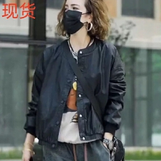 批发2026春季新款pu皮黑色<b class='q'>皮衣</b>外套女韩版宽松大码韩版高级机车服夹克