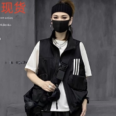 批发2026春季新款工装马甲百搭减龄宽松休闲上衣女个性接头酷无袖外套