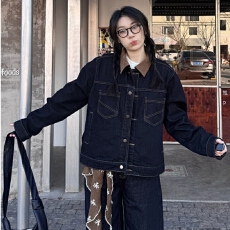 批发2026春季新款情侣<b class='q'>外套</b>韩版百搭<b class='q'>上衣</b>ins超火港风潮牌宽松休闲<b class='q'>牛仔</b>