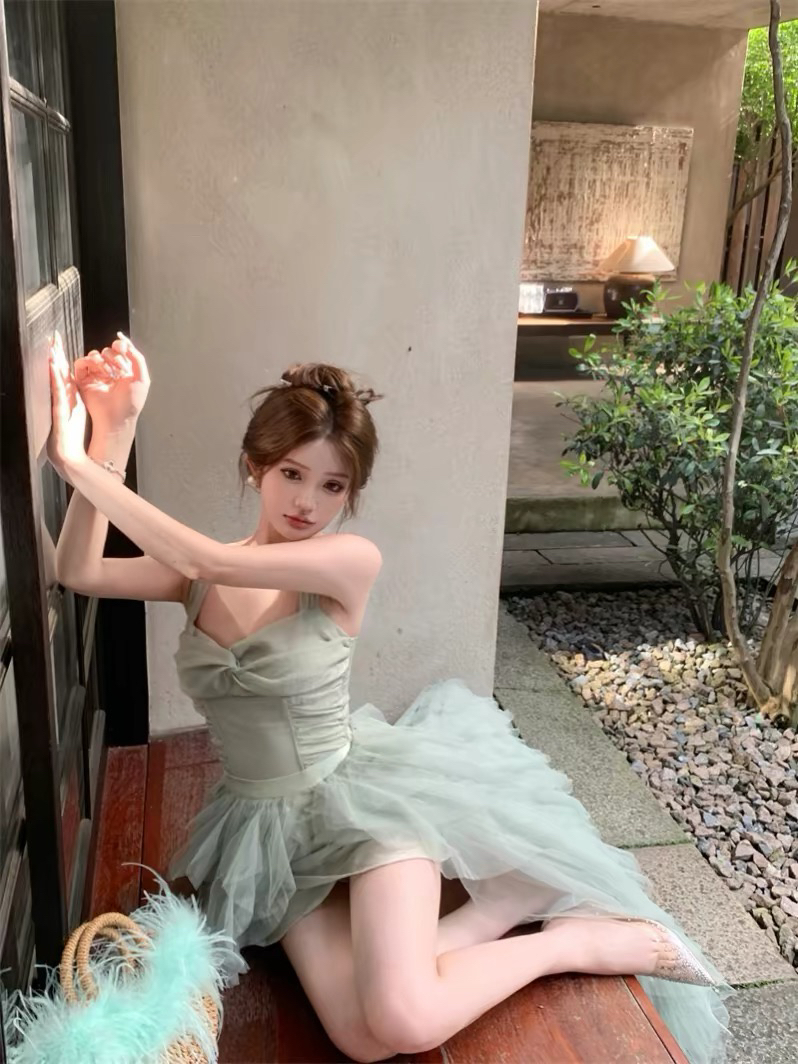 요정 치마 품격 슈퍼 요정 불규칙 아름다운 슬립 섹시함 트임 반신 롱 스커트 작은 행사 치마 투피스 슈트