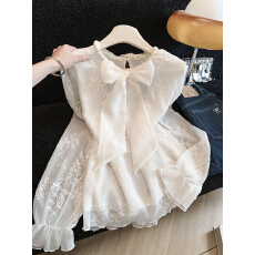 批发肌理感褶皱钩花蝴蝶结蕾丝衫<b class='q'>长袖</b>女2026早春新款超仙时尚百搭<b class='q'>上衣</b>