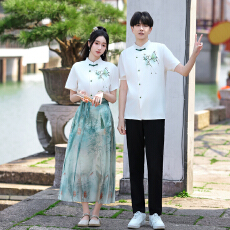 批发实拍情侣装原创古风新中式运动会朗诵舞台班服演出校服