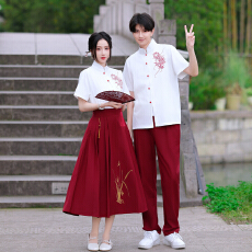 批发已出货实拍情侣装原创古风新中式运动会朗诵舞台班服演出校服