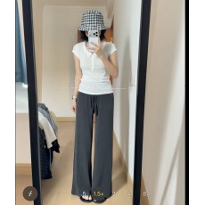 批发【微喇垂垂裤2.0】夏季薄款小个子微喇裤显瘦<b class='q'>百搭</b>针织柔软休闲裤