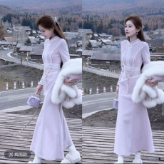 批发分割式加绒鱼尾<b class='q'>旗袍</b>TT2SQTH2559