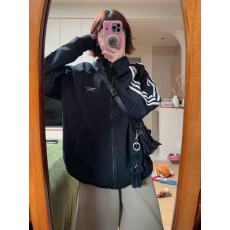 批发巨好看早春<b class='q'>开衫</b><b class='q'>卫衣</b>外套女2026新款美式双杠立领休闲运动夹克上衣