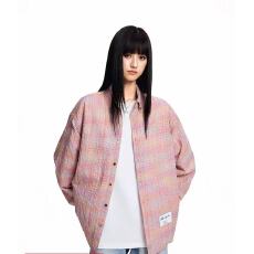 批发美式<b class='q'>街头</b>格纹泡泡纱衬衣潮牌新款长袖衬衫上衣