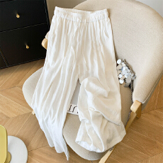 批发老钱风棉麻<b class='q'>阔腿裤</b>女2026夏薄款慵懒垂感高腰休闲直筒<b class='q'>裤</b>山本甩甩<b class='q'>裤</b>