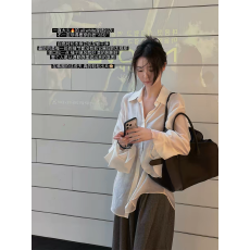 批发7SEVEN 冰感醋酸~韩系氛围感荷叶袖<b class='q'>衬衫</b>女夏季新款防晒<b class='q'>衬衣</b>9143